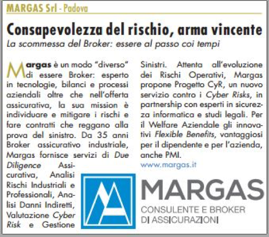 Margas, il Broker Assicurativo di domani sul Sole 24 Ore