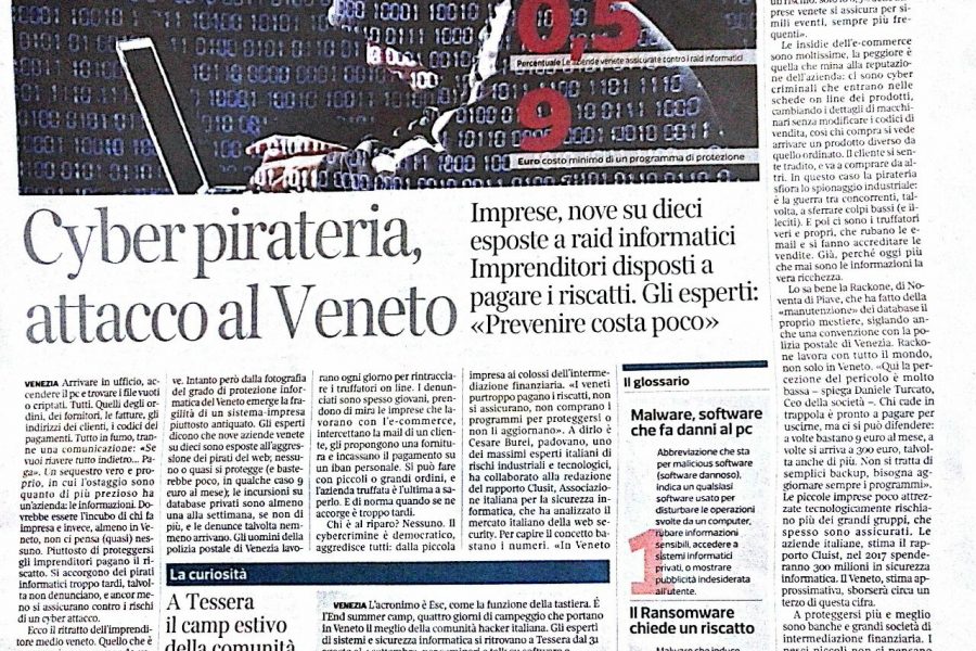 Cyber Pirateria: attacco al Veneto. Che fare?