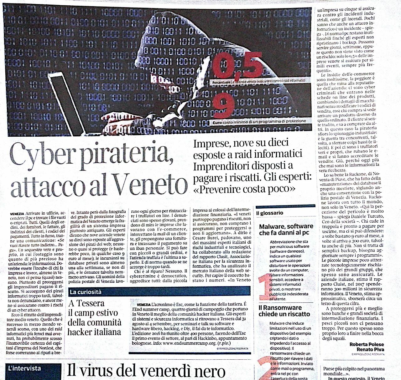 Cyber Pirateria: attacco al Veneto. Che fare?